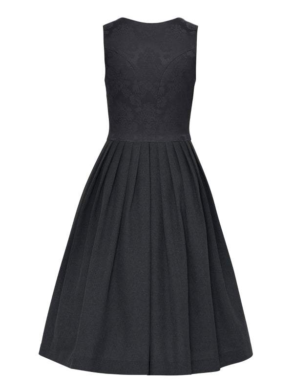 Berwin Long Dirndl 1 pc. 70cm "Ruby" anthracite