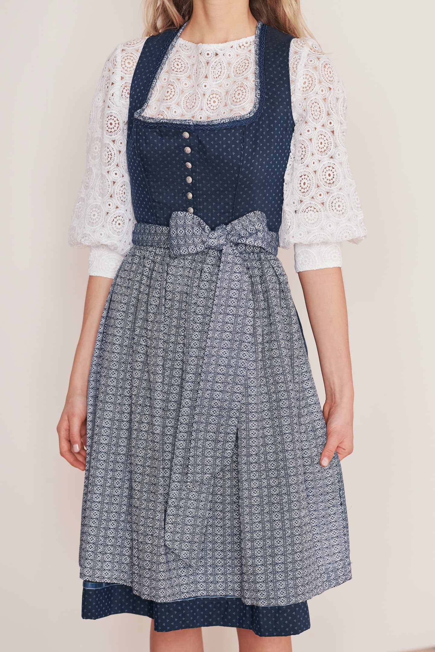 Julia Trentini Kati Midi Dirndl, Blue — 60cm