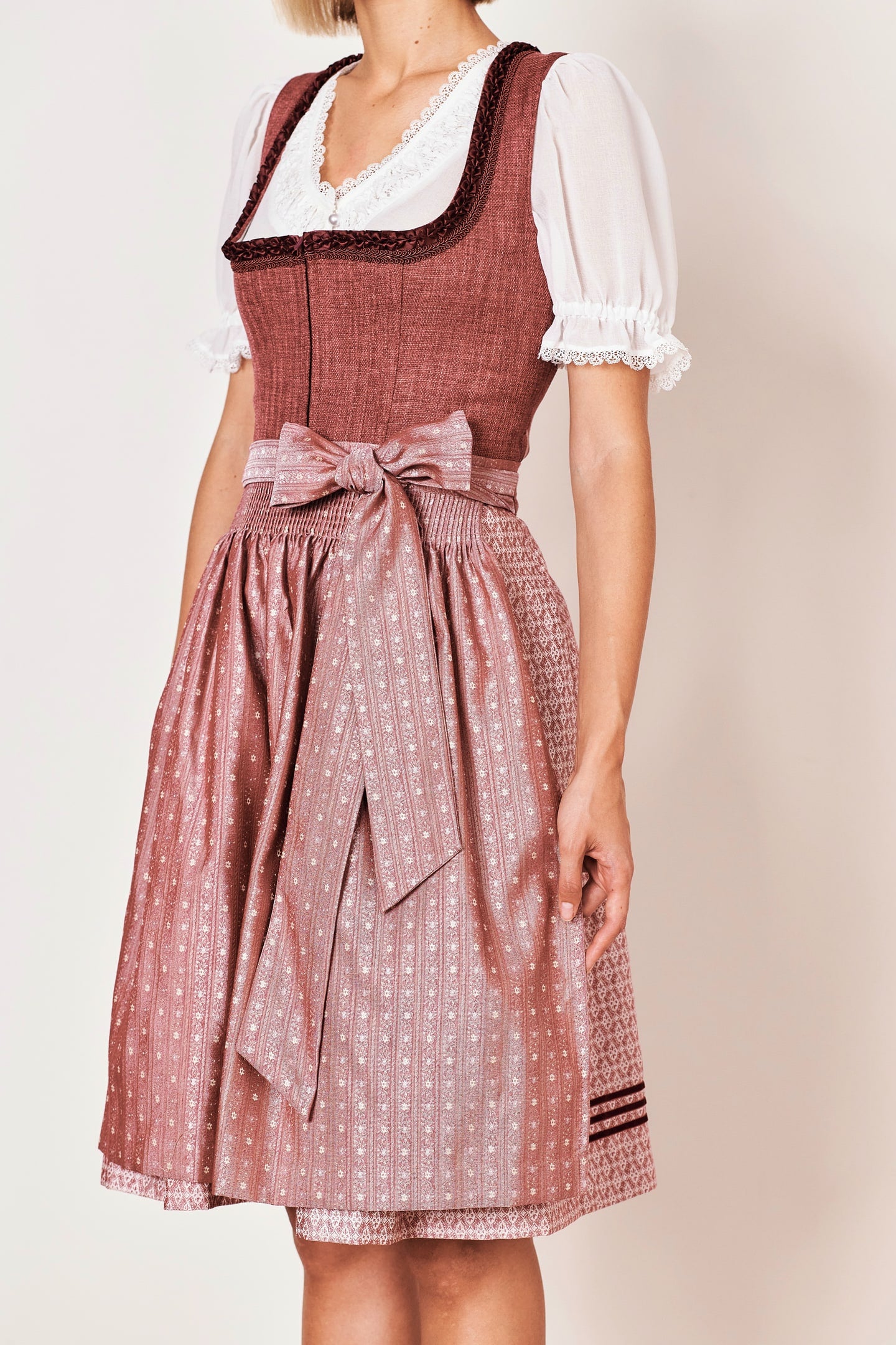 Julia Trentini Christa Midi Dirndl, Rose — 60cm