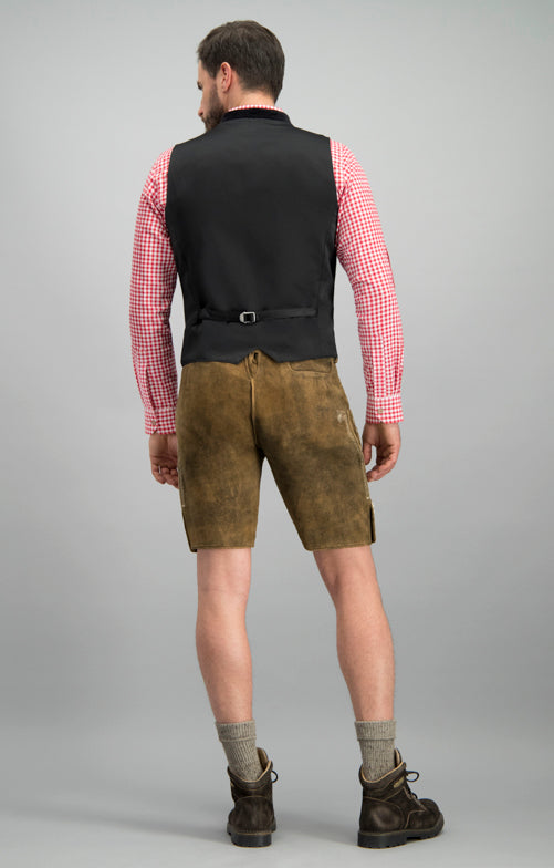 Stockerpoint Men's Lederhosen "Beppo4" Wildbock H-Straps Havana (closeout)