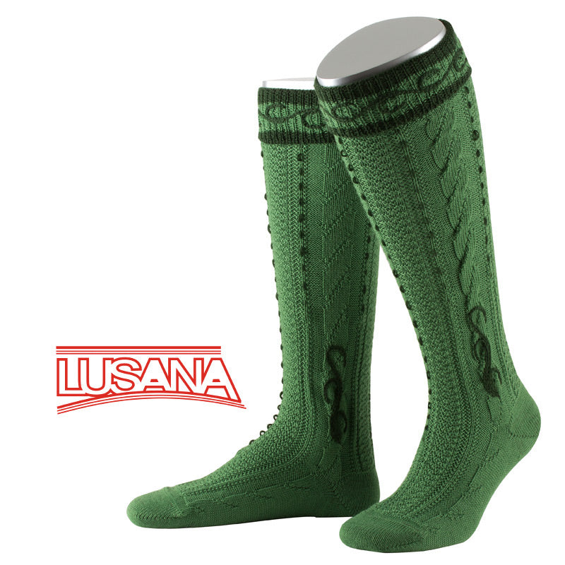 Lusana Traditional Costume - Men's Knee-high with Embroidery (emerald/fir) size 10 closeout
