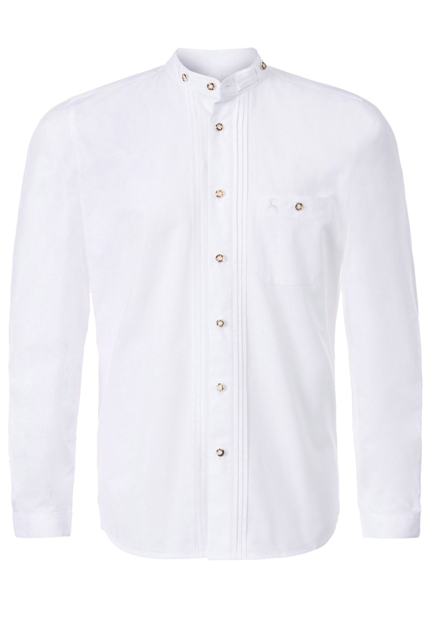 Stockerpoint Traditional "Leon" Weiss Long Sleeve Shirt (5XL ONLY)