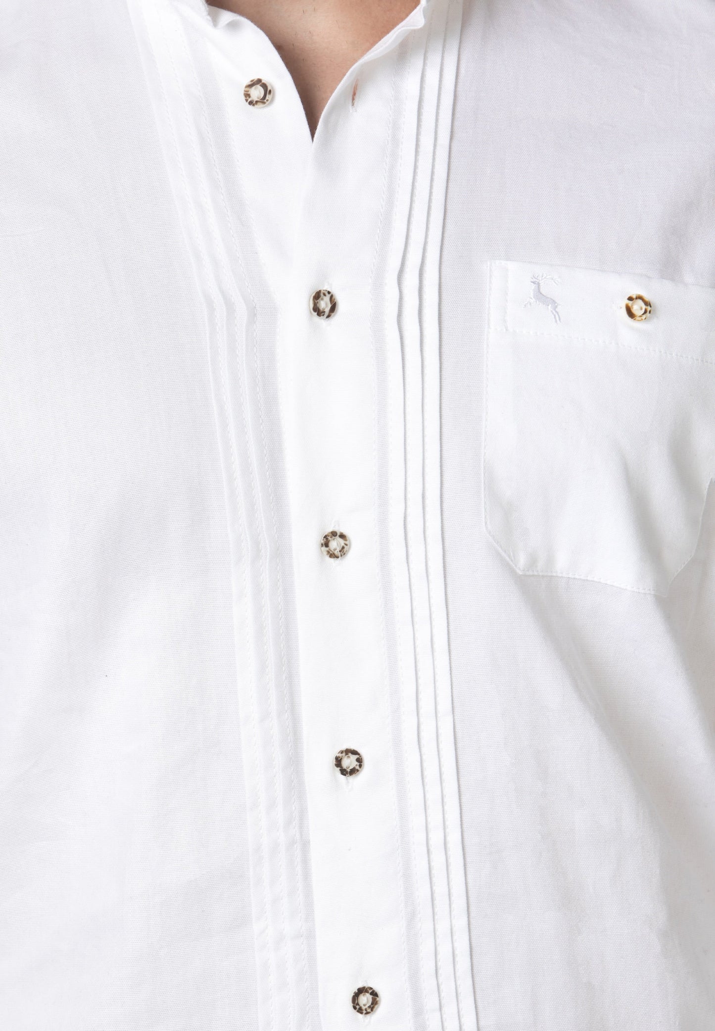 Stockerpoint Traditional "Leon" Weiss Long Sleeve Shirt (5XL ONLY)