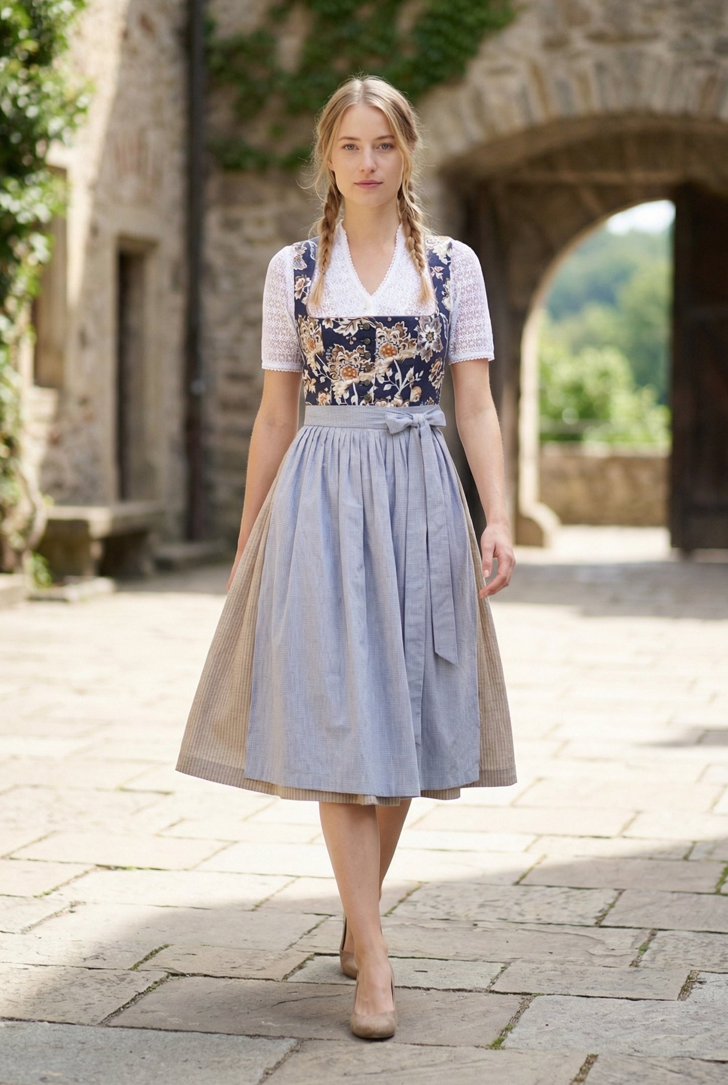 blue german dress Berwin Long Dirndl 2pcs. 75cm Kirsten floral (38,40,42,46,48) BABEYOND Zouzou Beaded Flapper PERFECT FOR MULTIPLE OCCASIONS Color-Group:Warm_Colors Color:Custom Color(Leave the color number in the note box)
