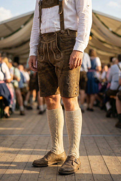 Traditional Costume - Men's Knee Socks (beige/meliert)