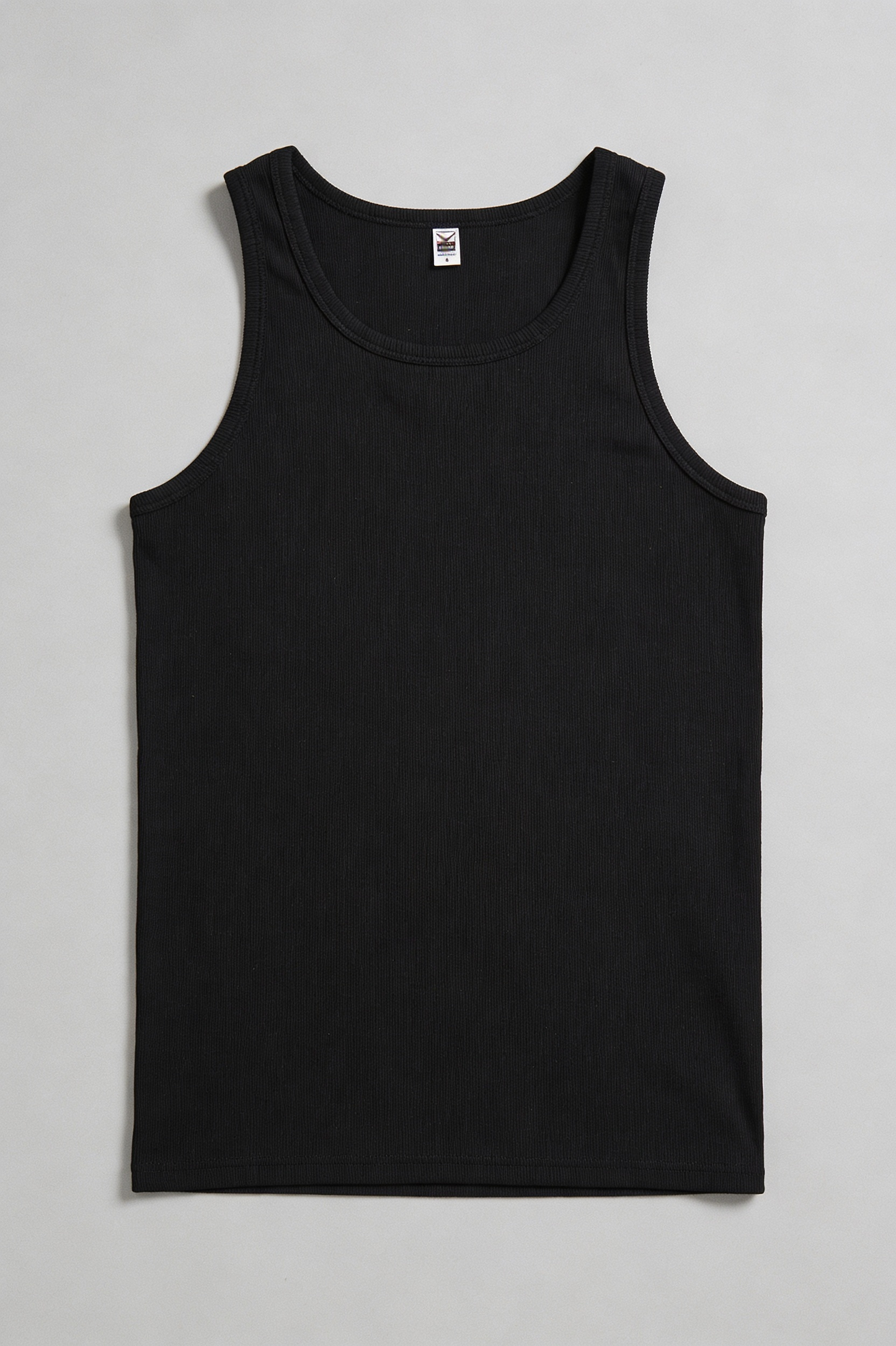 Trigema Premium Organic Cotton Fine Rib Tank-Top | Heavy-Duty Black