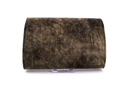 Austrian Brown Deerskin Envelope Clutch Purse with Adjustable Utility Leather Strap