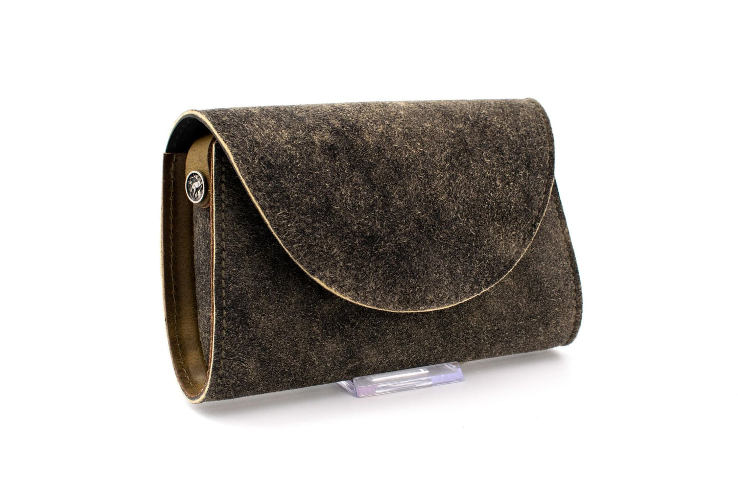 Brown deerskin clutch, simple