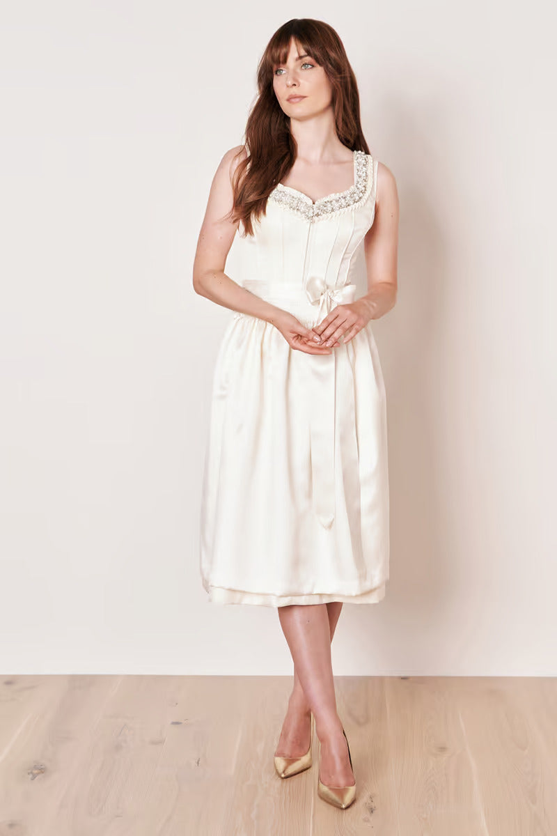 Kruger Wedding Dirndl 2pcs. 70cm "Deborah" ecru