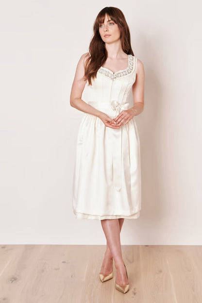 Kruger Wedding Dirndl 2pcs. 70cm "Deborah" ecru