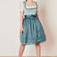 Kruger Midi Dirndl 2pcs. 60cm "Nikki" turquoise