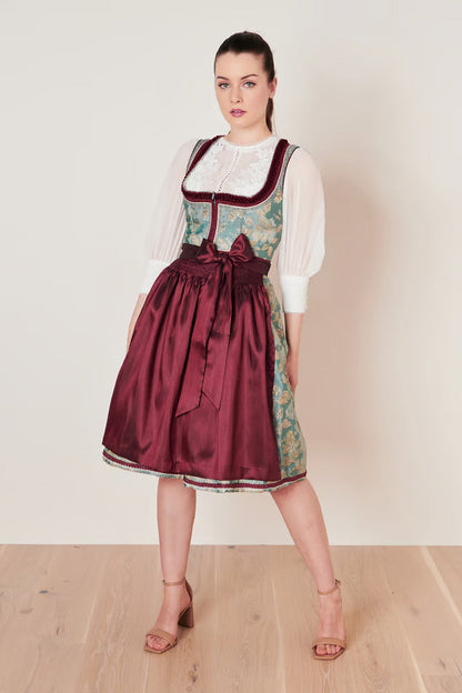 Kruger Imelda Midi Dirndl, Green — 60cm 2pc Set