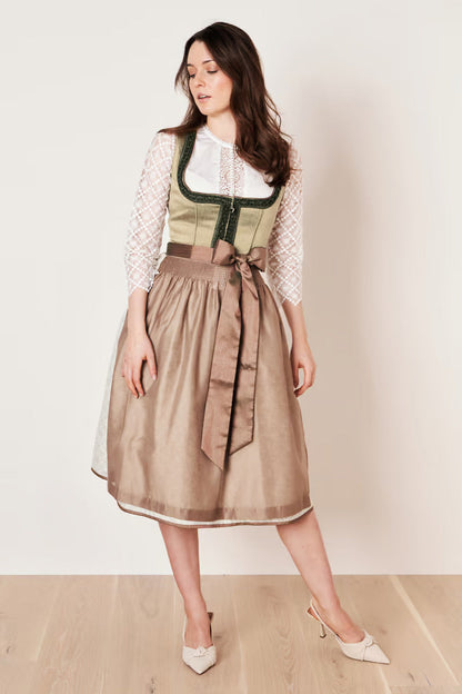 Kruger Long Dirndl 2pcs. 70cm "Danila" grun (size 42,44)