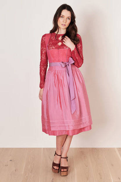 Kruger Midi Dirndl 2pcs. 70cm "Amandine" red