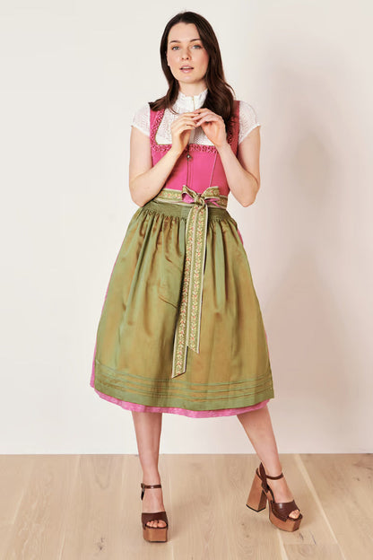 Kruger Leevke Long Dirndl, Red — 70cm 2pc Set