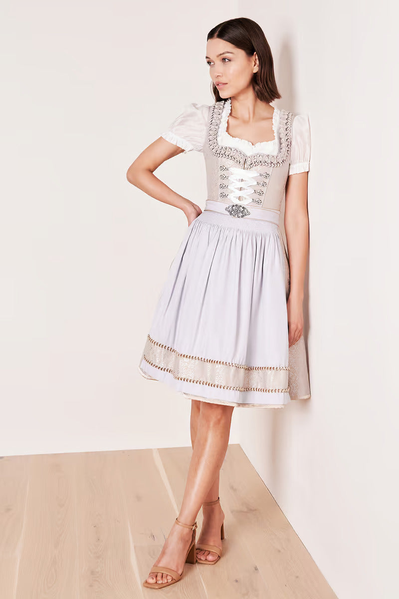 Kruger Midi Dirndl 2pcs. 60cm "Marit" grey