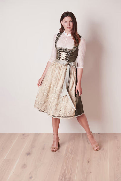 Kruger Long Dirndl 2pcs. 70cm "Anouk" grun (closeout 36)