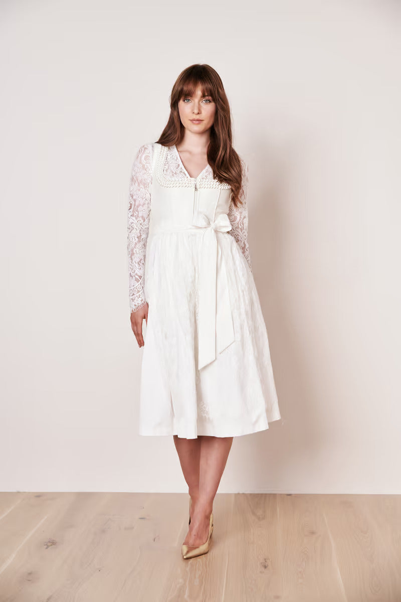 Kruger Wedding Dirndl 2pcs. 70cm "Iva" ecru