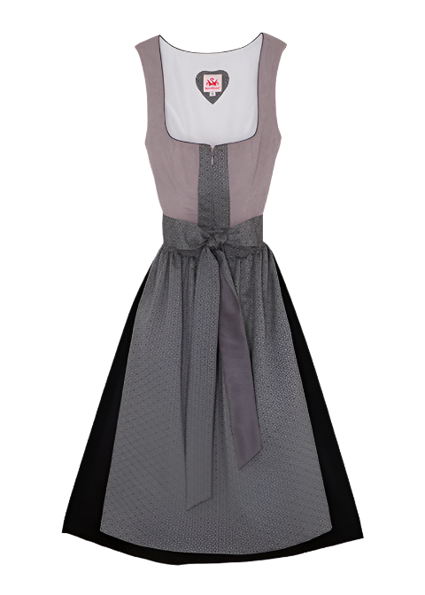 Spieth & Wensky Long Dirndl 2pcs. 70cm "Bella"  Grey Corduroy (40,44) closeout