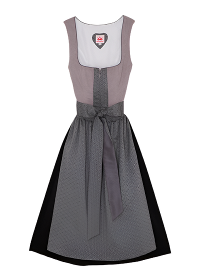 Spieth & Wensky Long Dirndl 2pcs. 70cm "Bella"  Grey Corduroy (40,44) closeout
