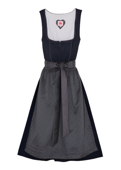 Spieth & Wensky Long Dirndl 2pcs. 70cm "Boni" d. blue (44) closeout