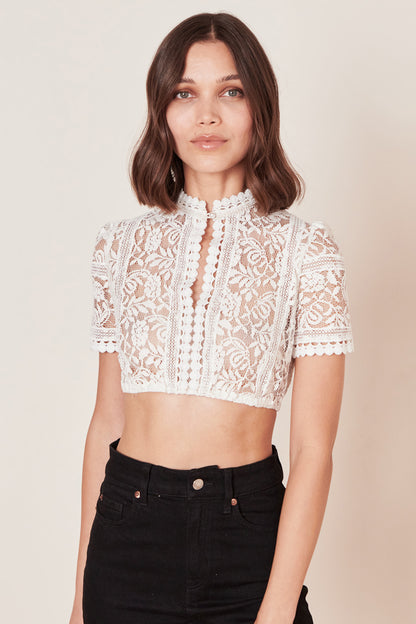 Kruger Benedicta dirndl blouse in ecru, styled