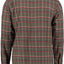 Tom Collins Men's Long-Sleeve Flannel Jagd Shirt — Loden & Red Check