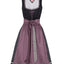 Spieth & Wensky Long Dirndl 2pcs. 70cm "Beatrice" grey/purple (50)