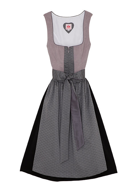 Spieth & Wensky Long Dirndl 2pcs. 70cm "Bella"  Grey Corduroy (40,44) closeout