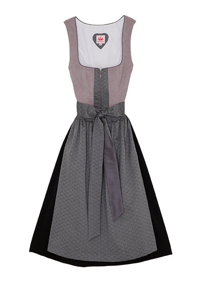 Spieth & Wensky Long Dirndl 2pcs. 70cm "Bella"  Grey Corduroy (40,44) closeout
