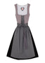 Spieth & Wensky Long Dirndl 2pcs. 70cm "Bella"  Grey Corduroy (40,44) closeout