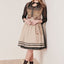 Kruger Midi Dirndl 2pcs. 50cm "Selene" brown