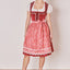 Kruger Midi Dirndl 2pcs. 60cm "Ulrika" red
