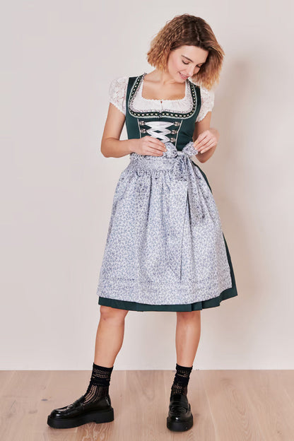 Kruger Rieke Midi Dirndl, Green — 60cm 2pc Set