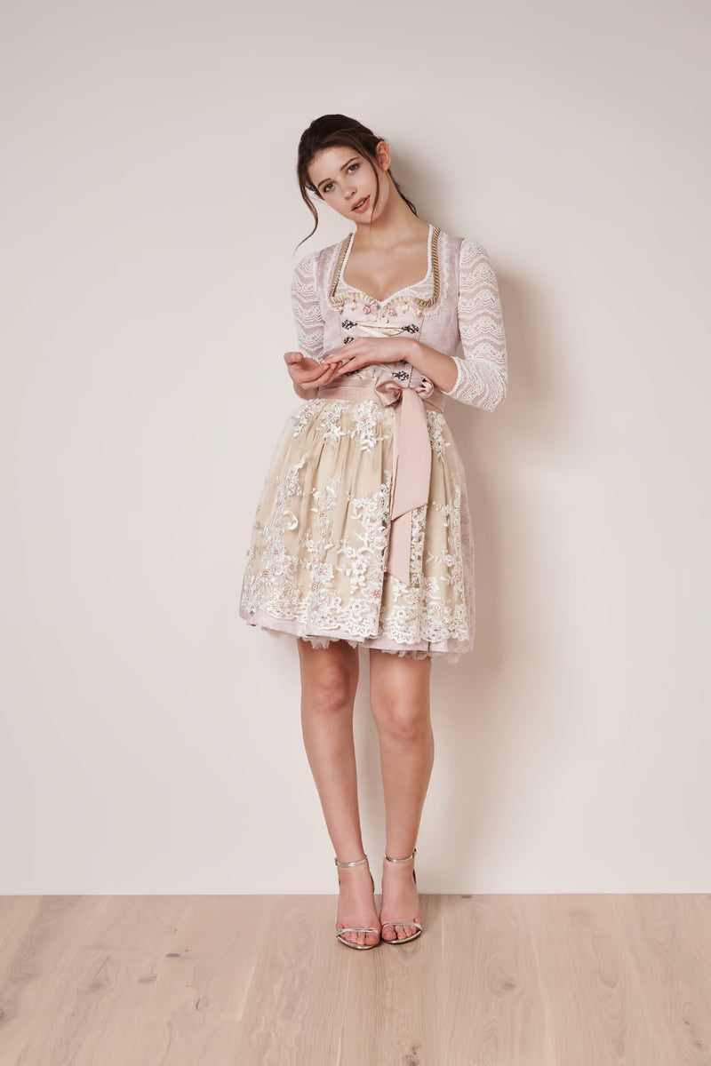 Kruger Mini Dirndl 2pcs. 50cm "Blossom" pink