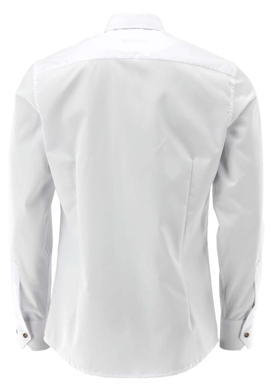 Gipfelstürmer Men's Slim Fit Shirt "Dean" — White, Shark Collar