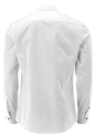 Gipfelstürmer Men's Slim Fit Shirt "Dean" — White, Shark Collar