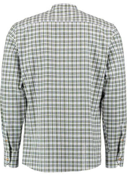 Gipfelstürmer Men's Slim Fit Checked Shirt "Tanner" olive