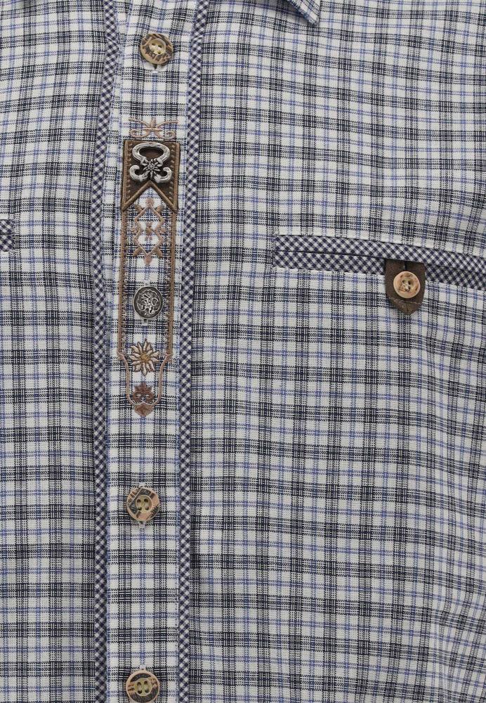 OS Trachten Men's Check Trachten Shirt "Benne" jeans