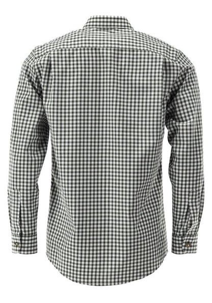 OS Trachten Men's Long Sleeve Slim Fit Shirt "Kurtis" green