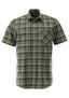 OS Trachten Men's Short-Sleeve Jagd Shirt — Sage & Forest Check