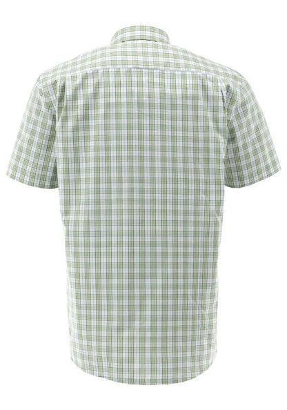 OS Trachten Men's 1/2 Slim Fit Shirt "Bergwiese" olive