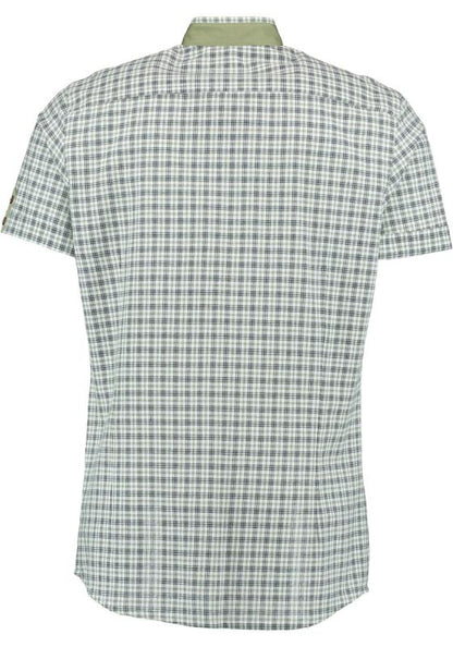 Gipfelstürmer Men's 1/2 Sleeve Slim Fit Shirt "Wiesn" green