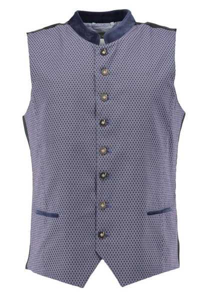 OS Trachten Men's Vest "Kelvin" blue