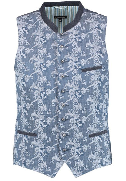 Gipfelstürmer Traditional Vest "Gary" blue