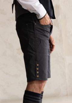 Sepp — Trachten Bermuda Textile Short, Anthracite