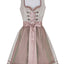Midi Dirndl 2pcs. 60cm "Ercelina" taupe
