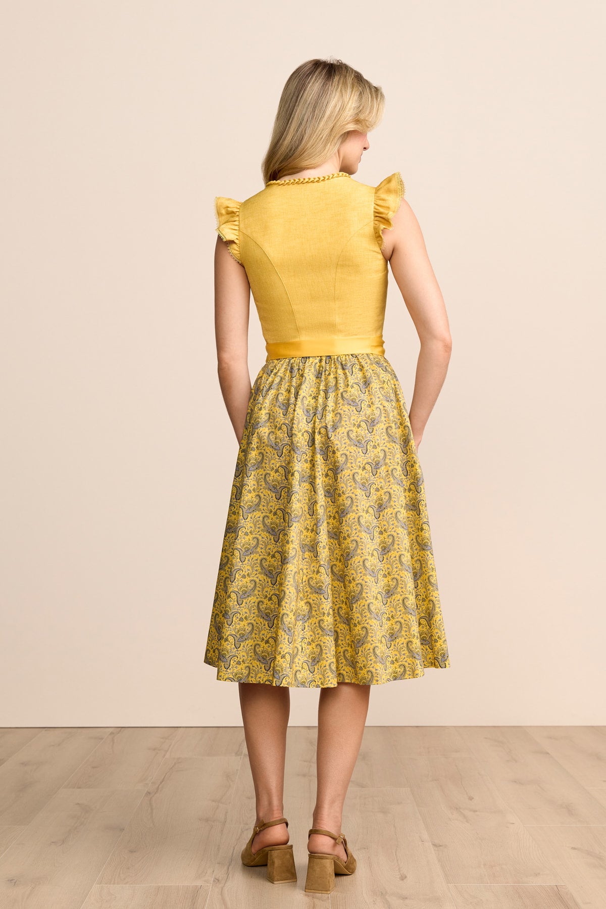 Kruger Wynara long dirndl in yellow, 70cm