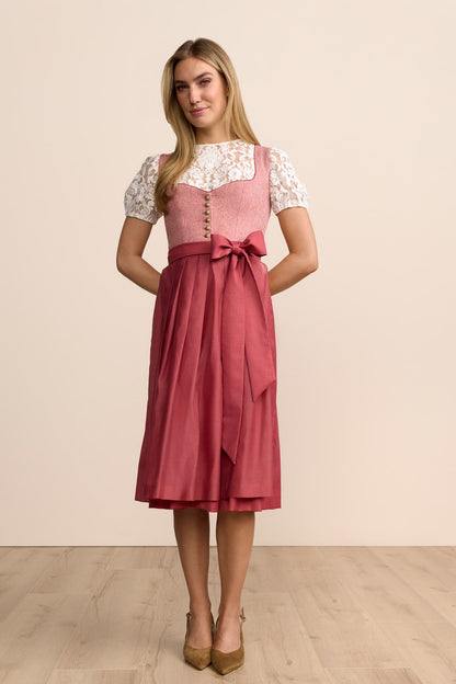 Kruger Tiziana long dirndl in pink, 70cm