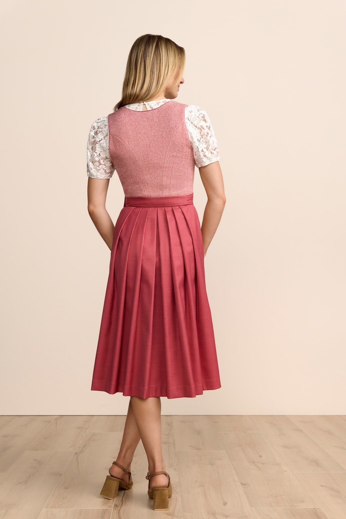 Kruger Tiziana long dirndl in pink, 70cm